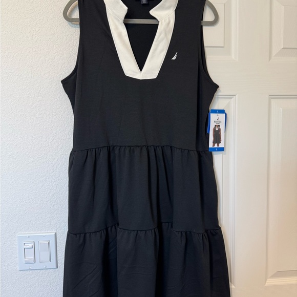 Nautica Dresses & Skirts - Nautica Black Dress with White Collar